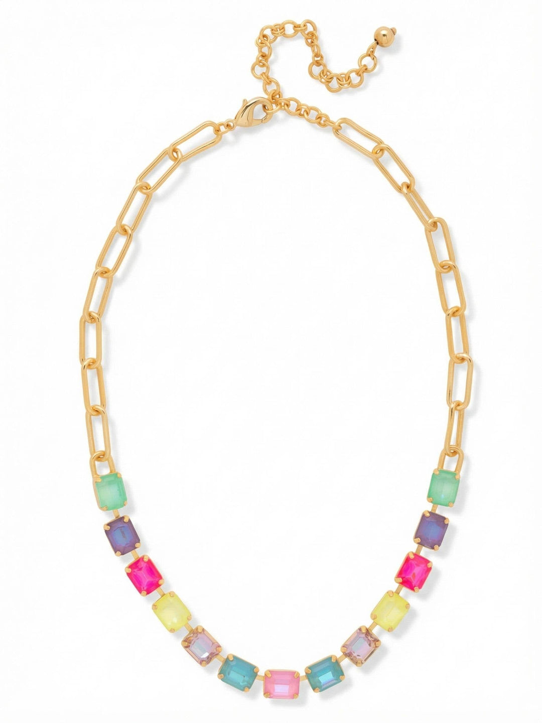 Octavia Paperclip Tennis Necklace - Vibrant by Sorrelli
