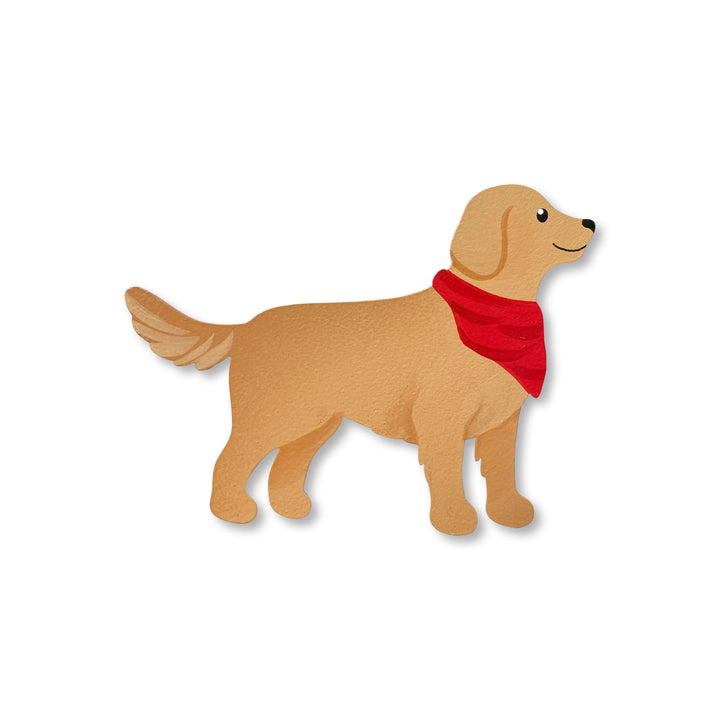 Retriever Dog with Bandana Magnet by Roeda