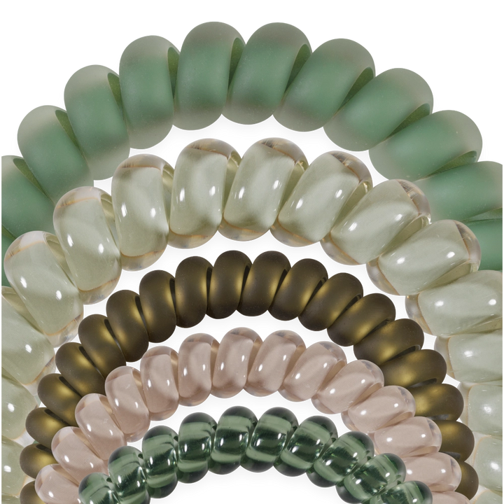 Teleties Hair Tie - Large and Small Band Pack of 5 - Mossy Moments
