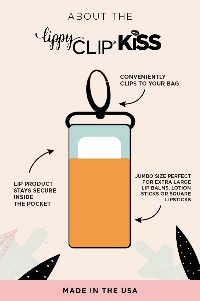 Tan Leopard LippyClip® KISS Lip Balm Holder