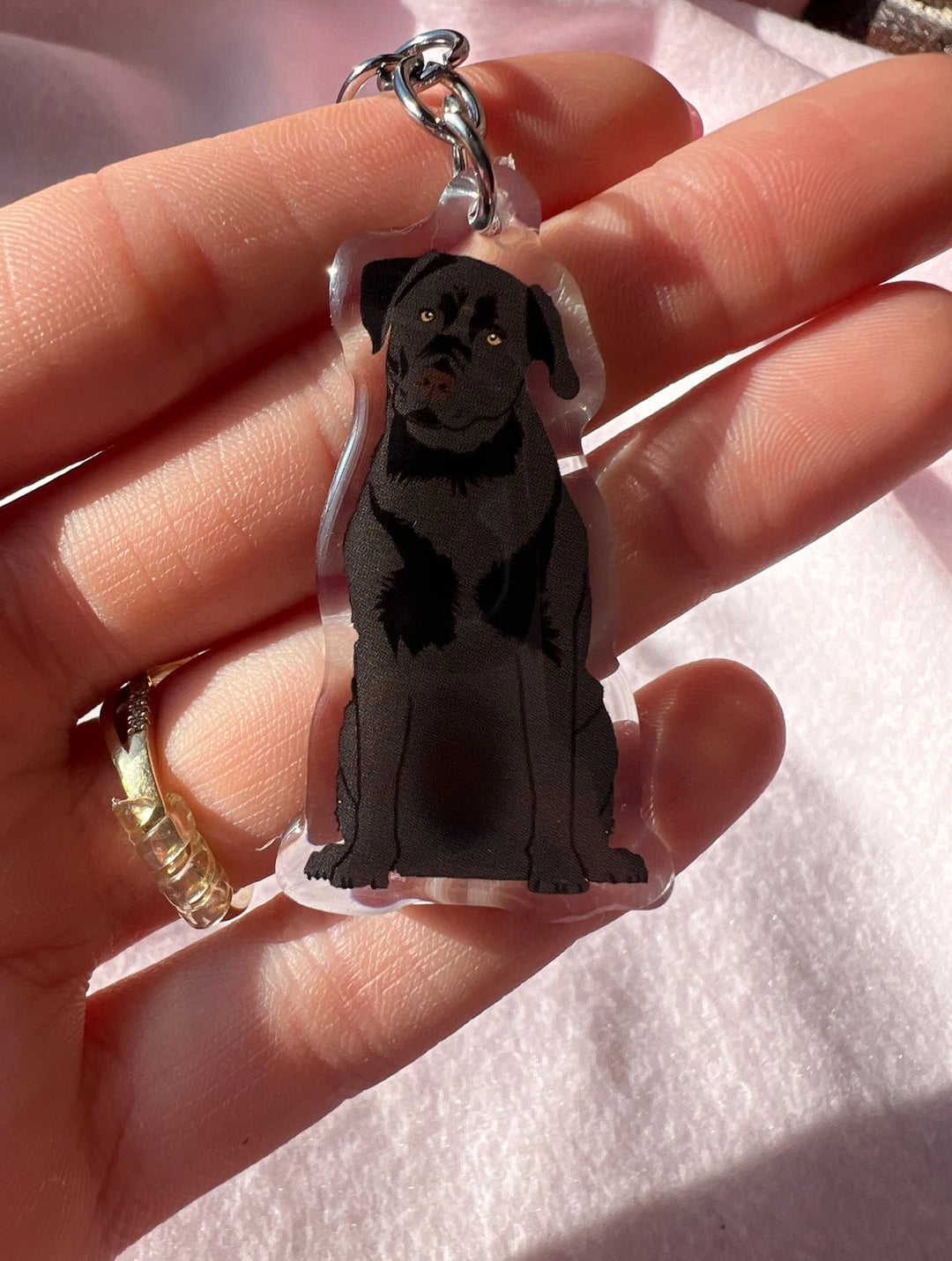 Black Labrador Retriever Keychain