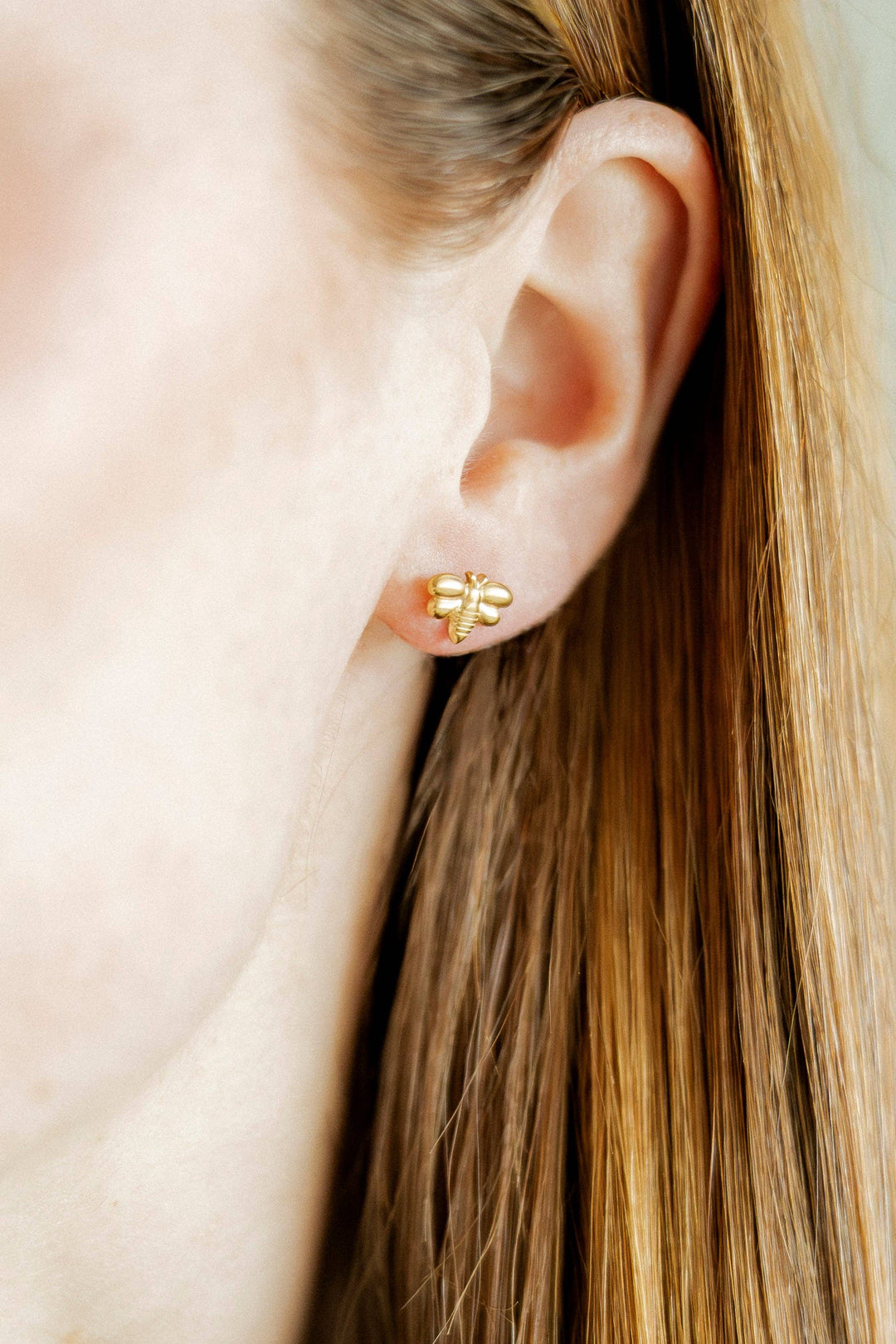 Screwback Stud Earrings - Bumble Bee by Linny Co