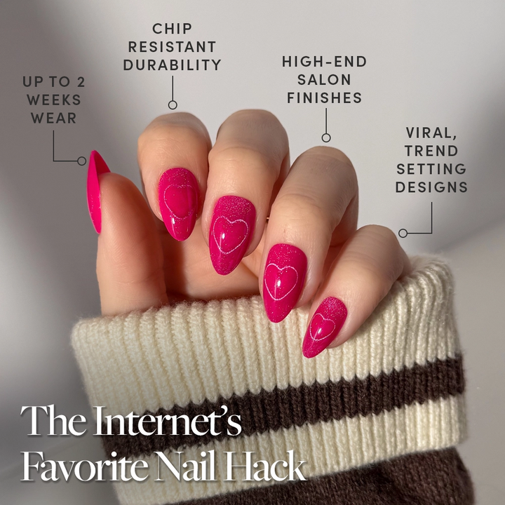 Press-On Glamnetic Nails - Text Me Back