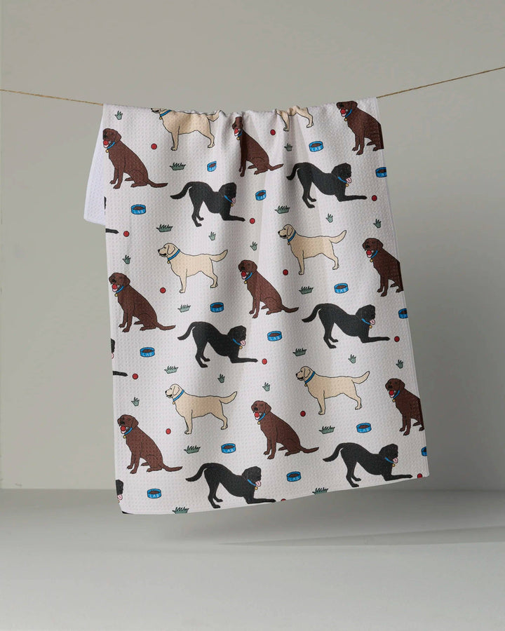 Lab Pals Tea Towel - Multi Lab by Geometry