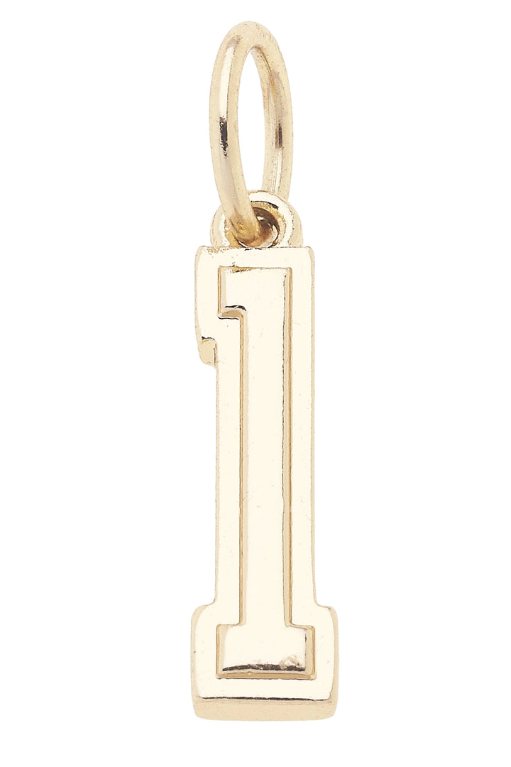 Number Charm in Shiny Gold By Canvas