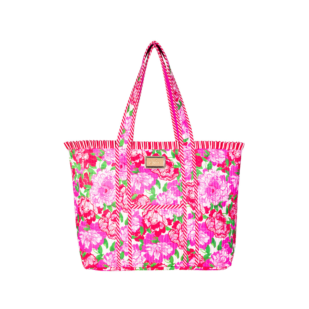 Quilted Ruffle Tote by Lilly Pulitzer - Maggies Bouquet