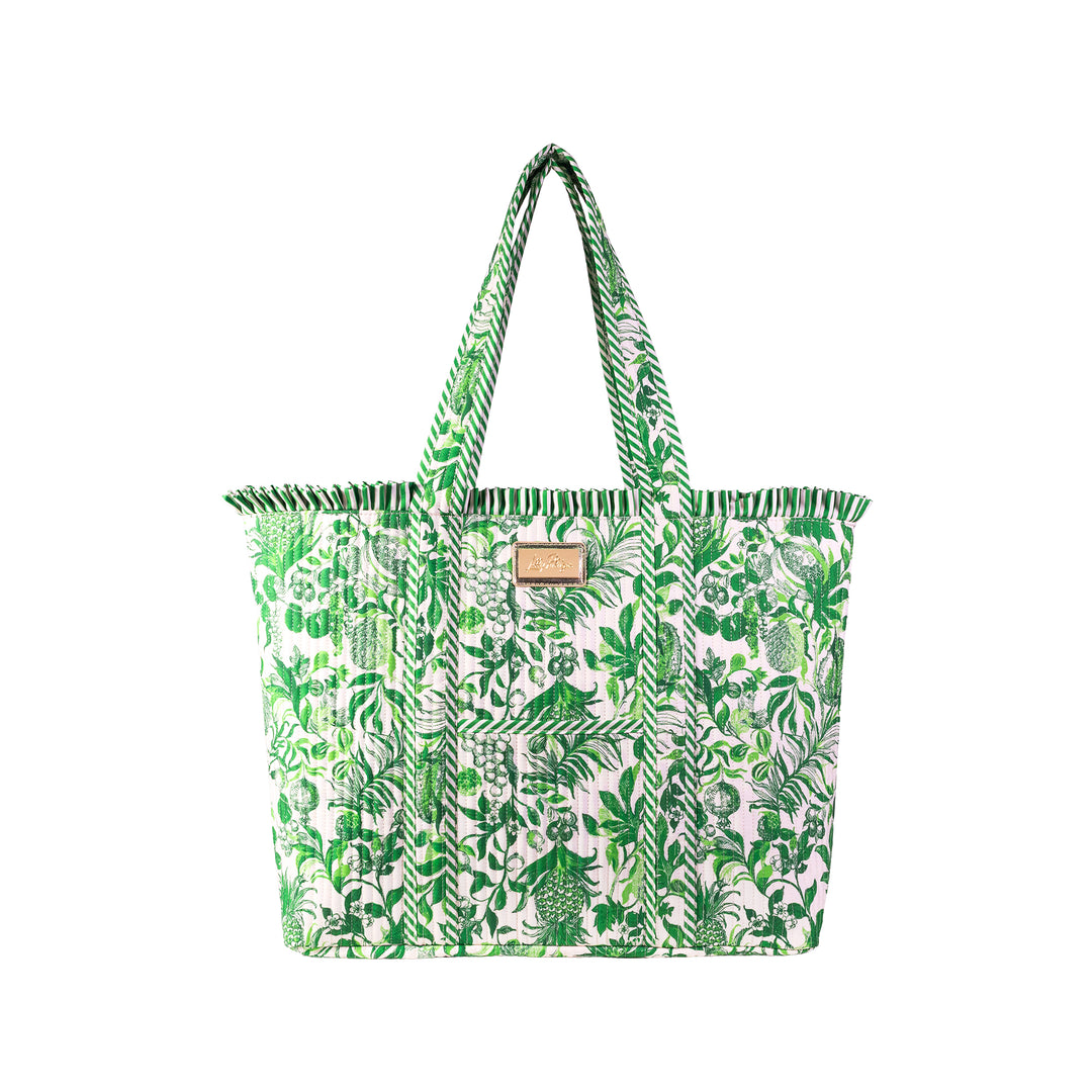 Quilted Ruffle Tote by Lilly Pulitzer - Covent Garden
