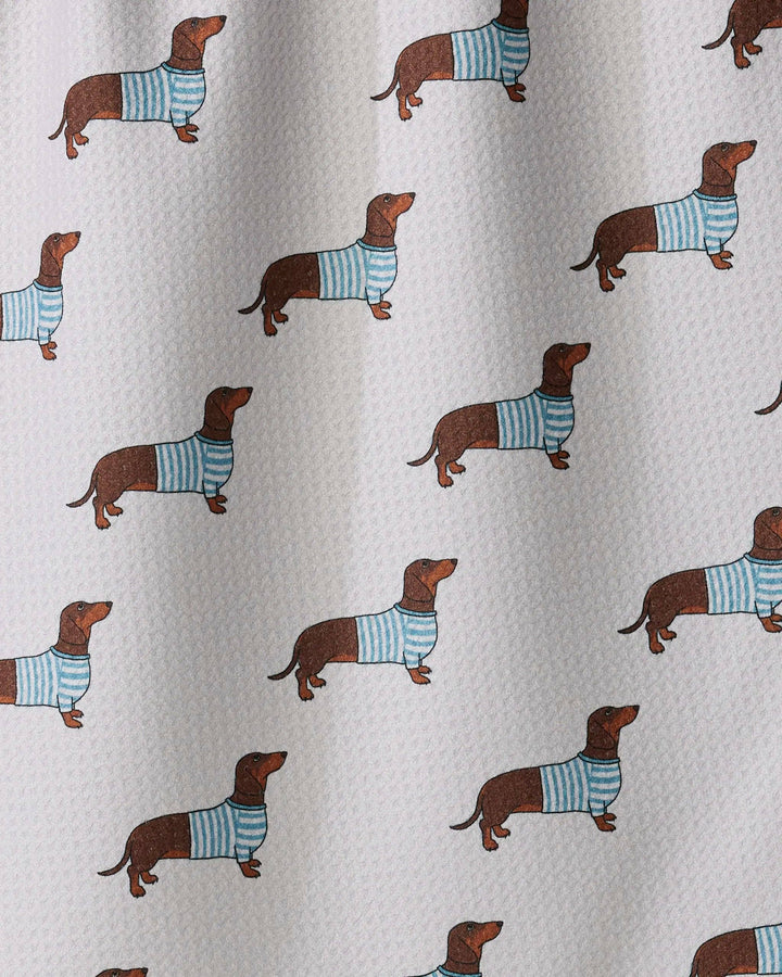 Coastal Dachshund Tea Towel - Vanilla by Geometry