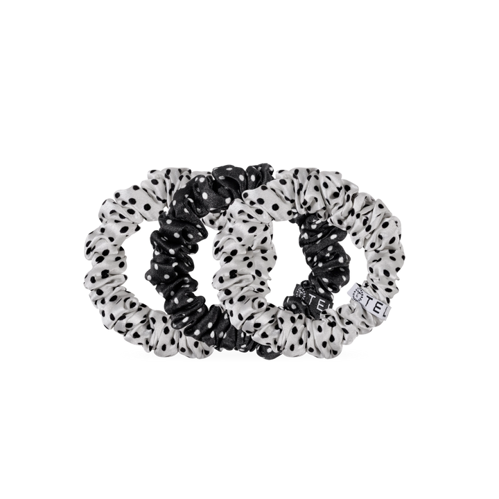 Teleties Silk Scrunchies - Small Band Pack of 3 - Polka Dot Party (Ships Next Week)