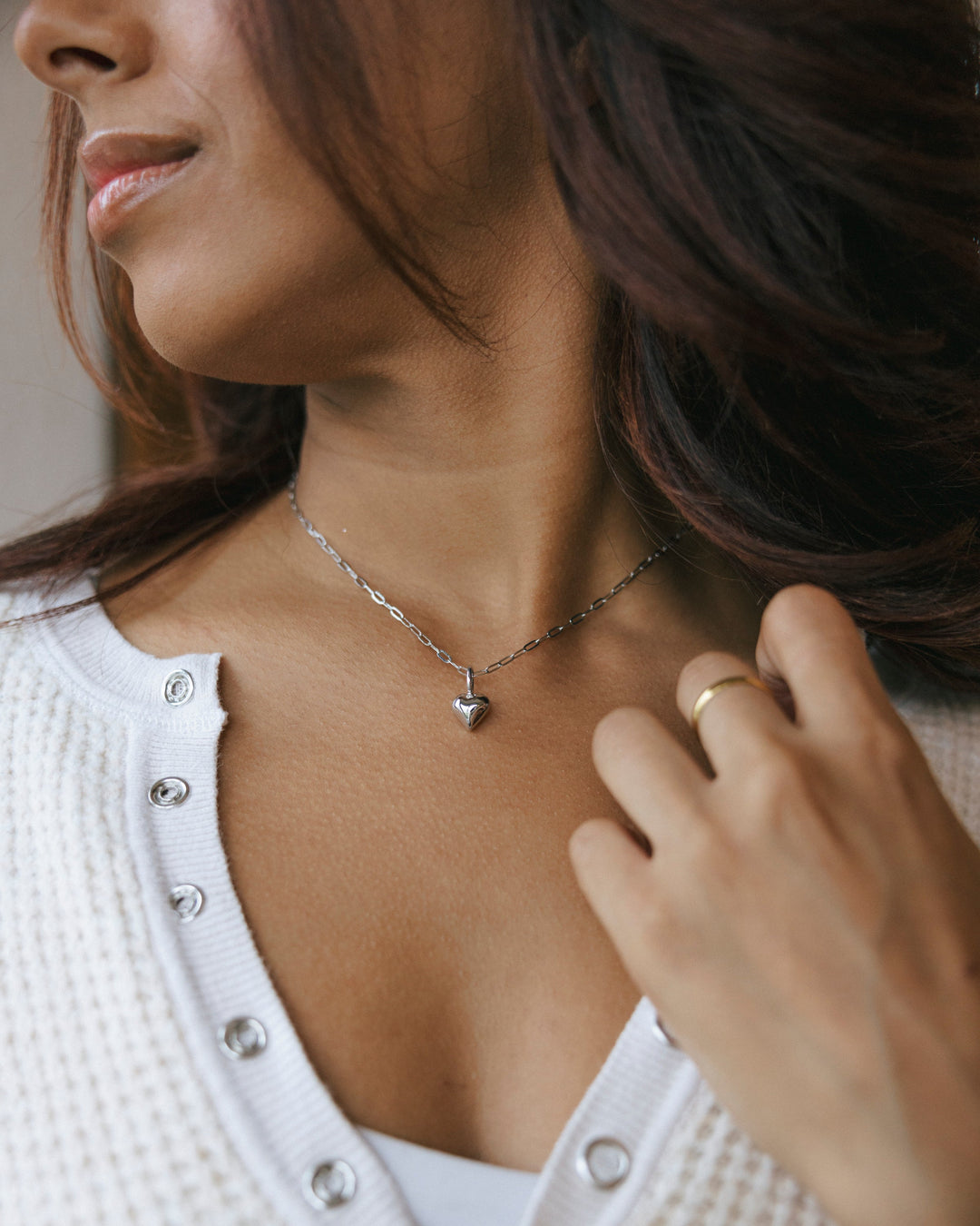 Mini Paperclip Chain Necklace
