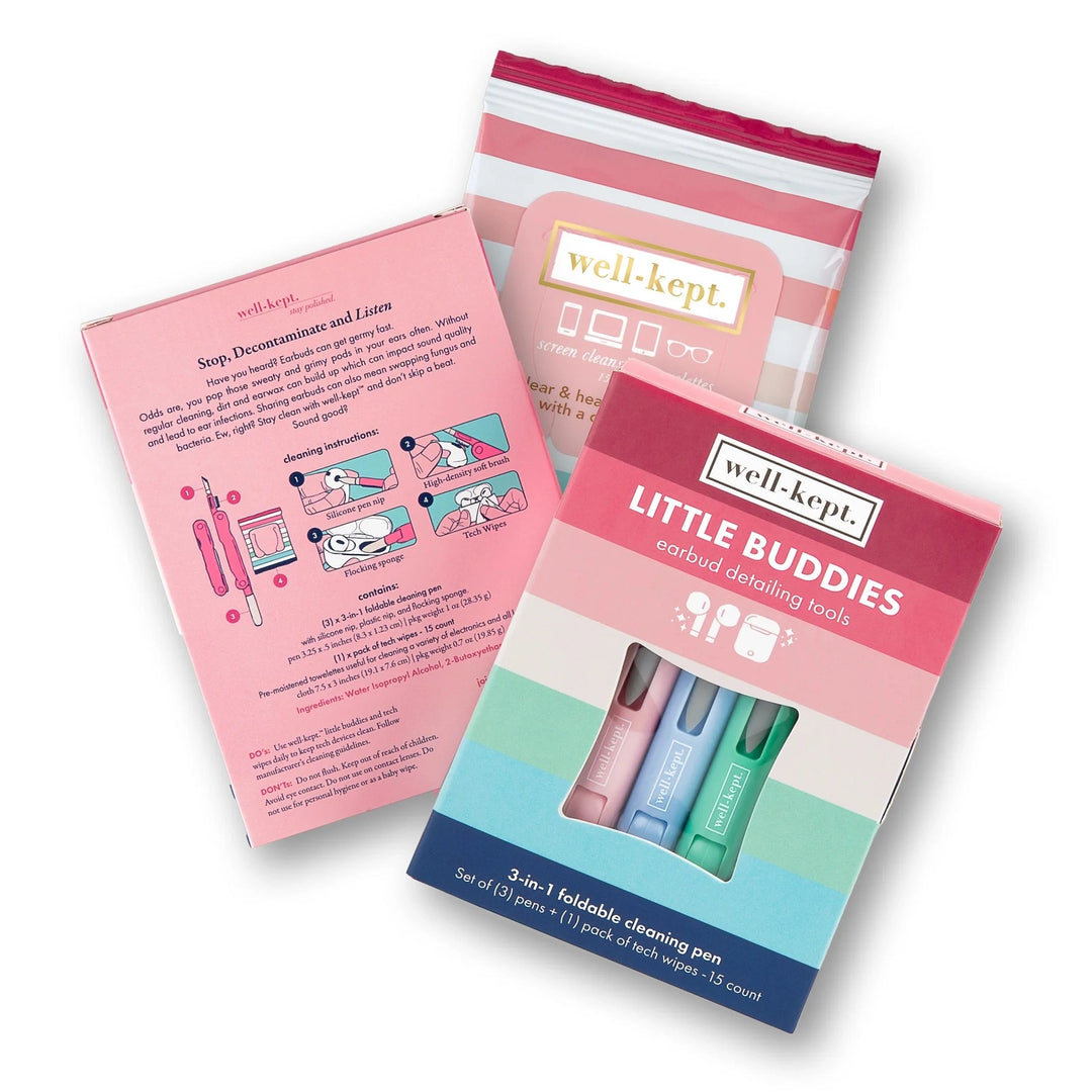 Little Buddies Earbud Cleaning Kit - Better Days by Well-Kept (Preorder: Ships in 2-3 Weeks)