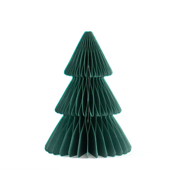 Dark Green Accordion Paper Tree 10"
