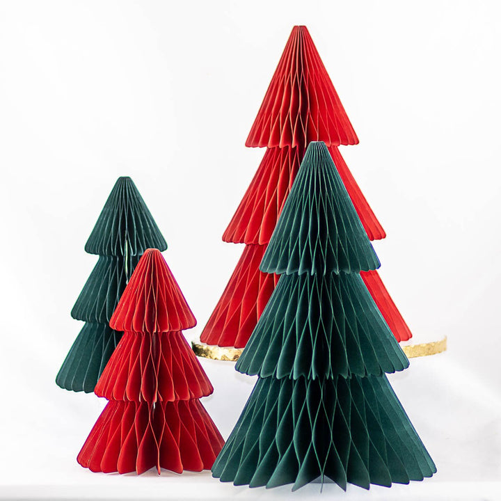 Dark Green Accordion Paper Tree 10"