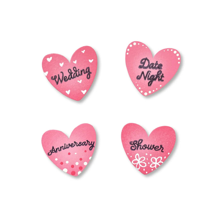 Romance Calendar Magnets Set of 4 by Roeda (LIVE BOX: Ships in 3 Weeks)