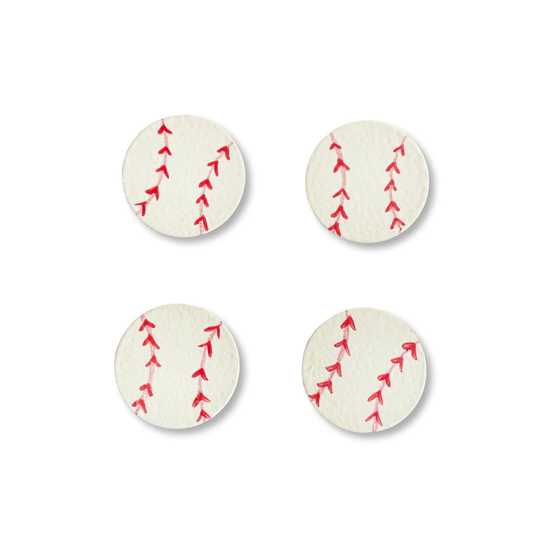Baseball Magnets Set of 4 by Roeda (LIVE BOX: Ships in 3 Weeks)
