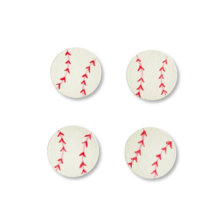 Baseball Magnets Set of 4 by Roeda (LIVE BOX: Ships in 3 Weeks)