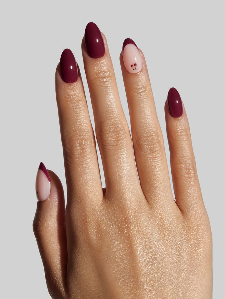 Burgundy Cherry Press-On Nails by Celebritips