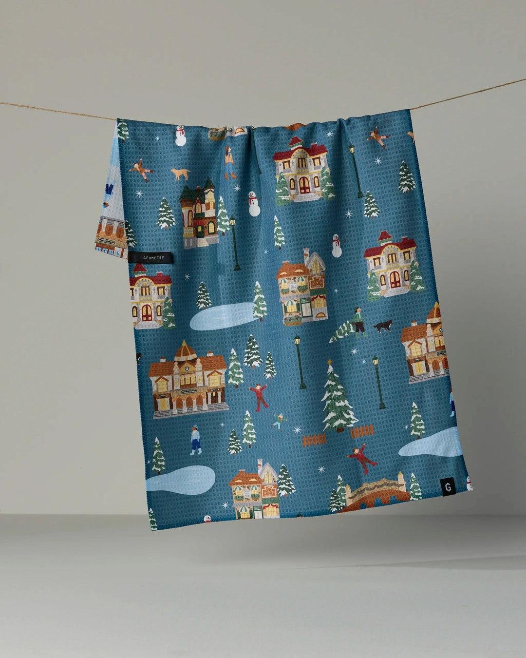 Holiday Nostalgia Luxe Kitchen Towel by Geometry
