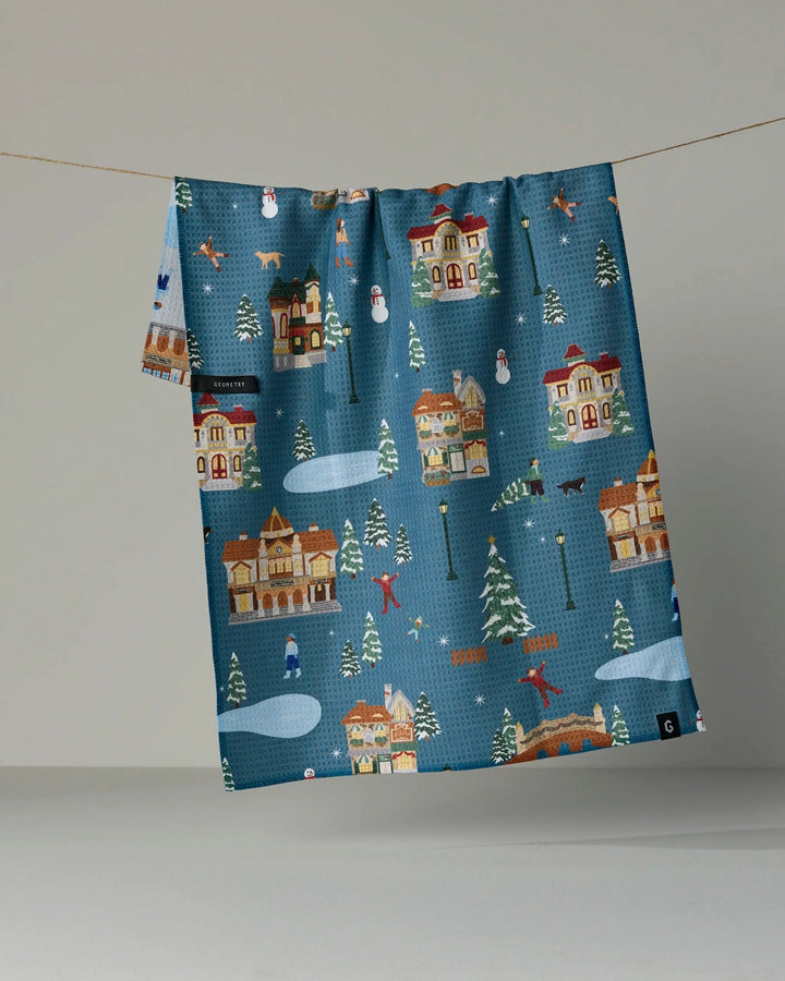 Holiday Nostalgia Luxe Kitchen Towel by Geometry