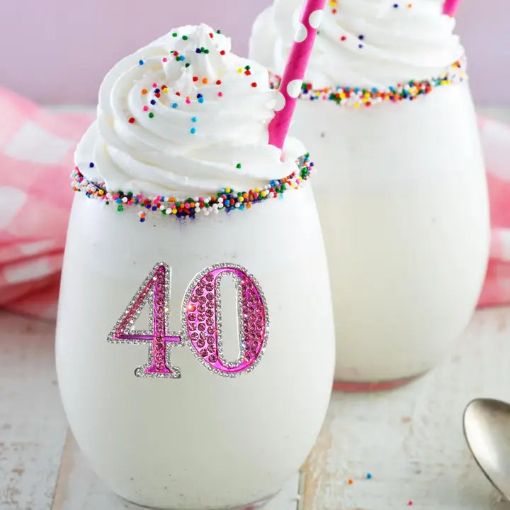JUNE PREORDER: 40th Birthday Stemless by the Queens Jewels (Ships in 2-3 Weeks)