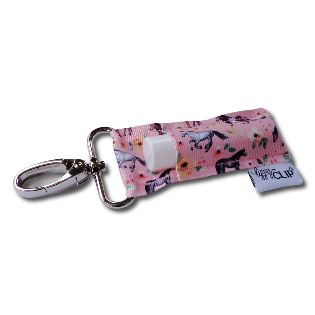 Horses on Pink LippyClip® Lip Balm Holder (PREORDER: Ships in 2-3 Weeks)