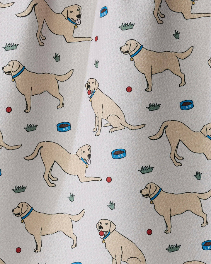 Lab Pals Tea Towel - Yellow Lab by Geometry