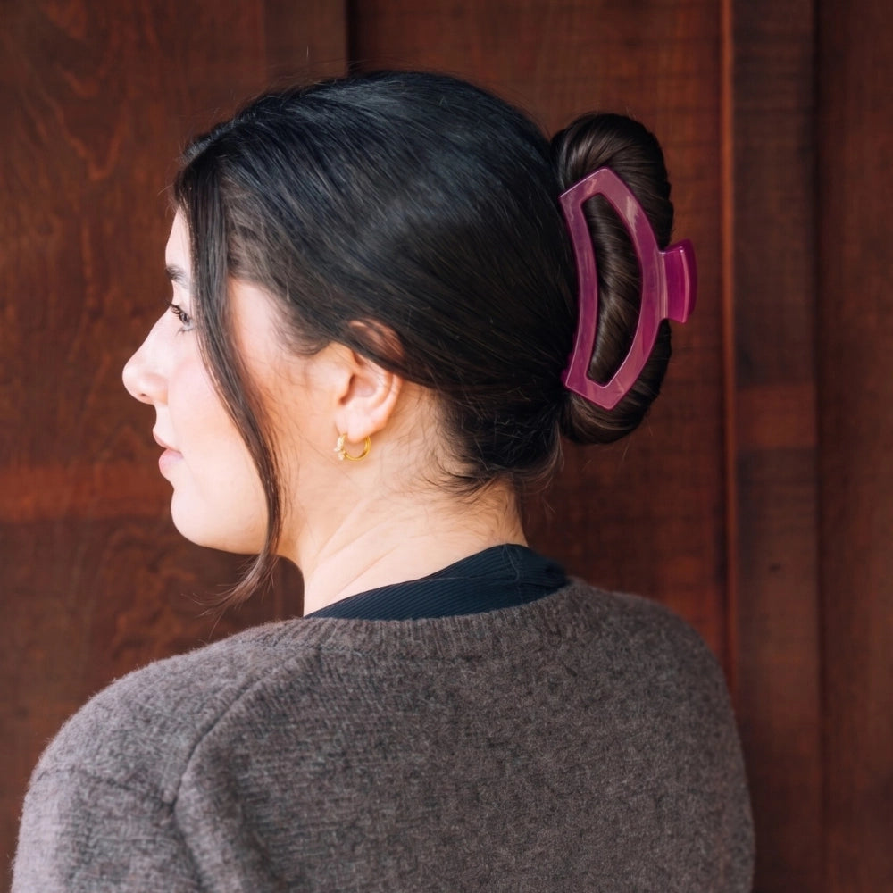 Large Teleties Open Claw Clip - Mulberry