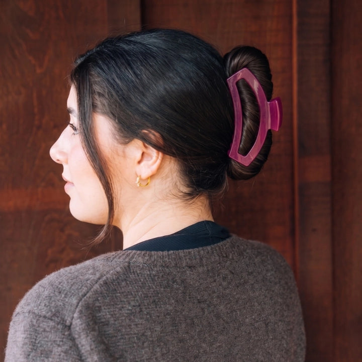 Large Teleties Open Claw Clip - Mulberry