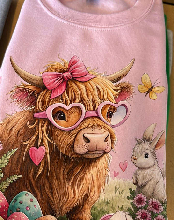 by PrepO: Pink Easter Friends Graphic Sweatshirt (Ships in 2-3 Weeks)