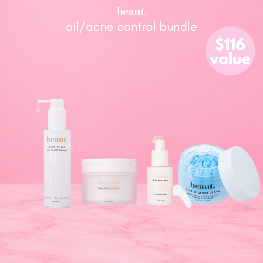 acne/oil control bundle by beaut.beautyco (SEPT ARRAY: Ships in 2-3 Weeks)