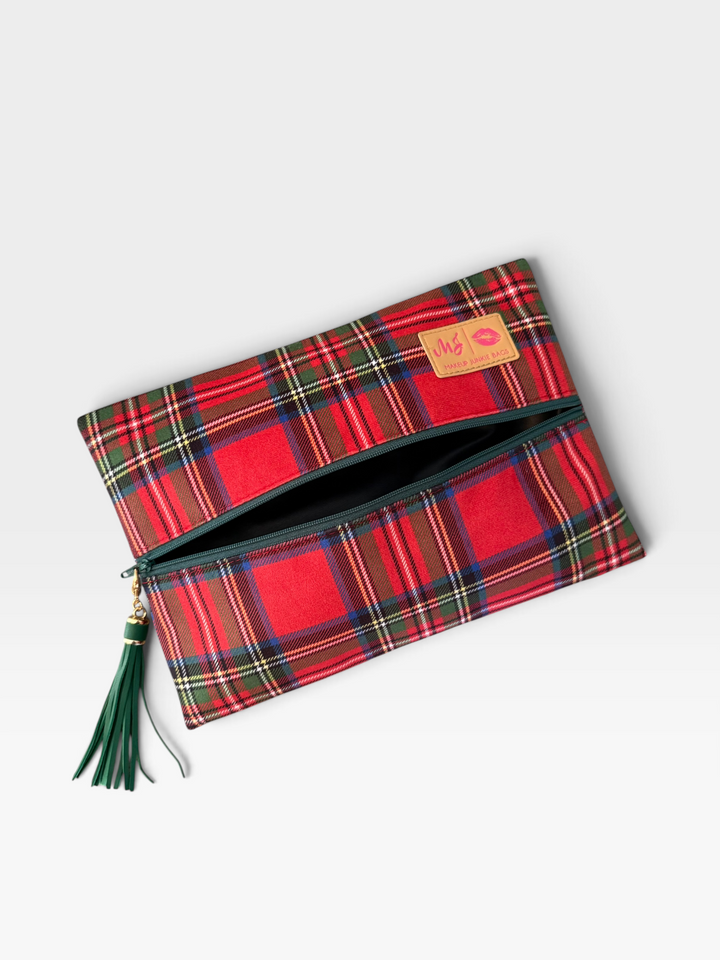 Christmas Wishes Red Plaid by Makeup Junkie (SEPT ARRAY: Ships in 8-10 Weeks)