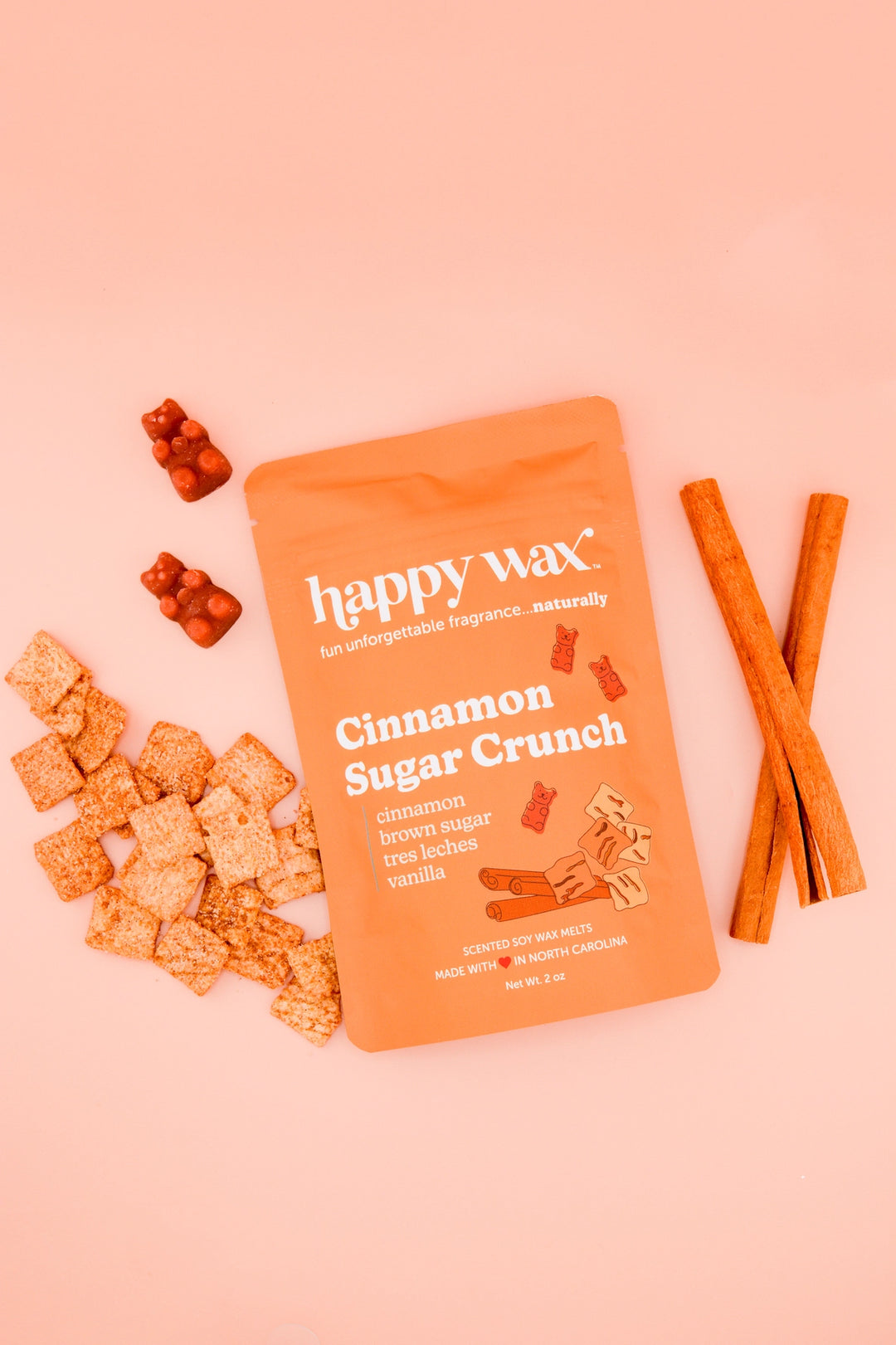 Cinnamon Sugar Crunch Happy Wax Soy Melts 2 Oz Bag