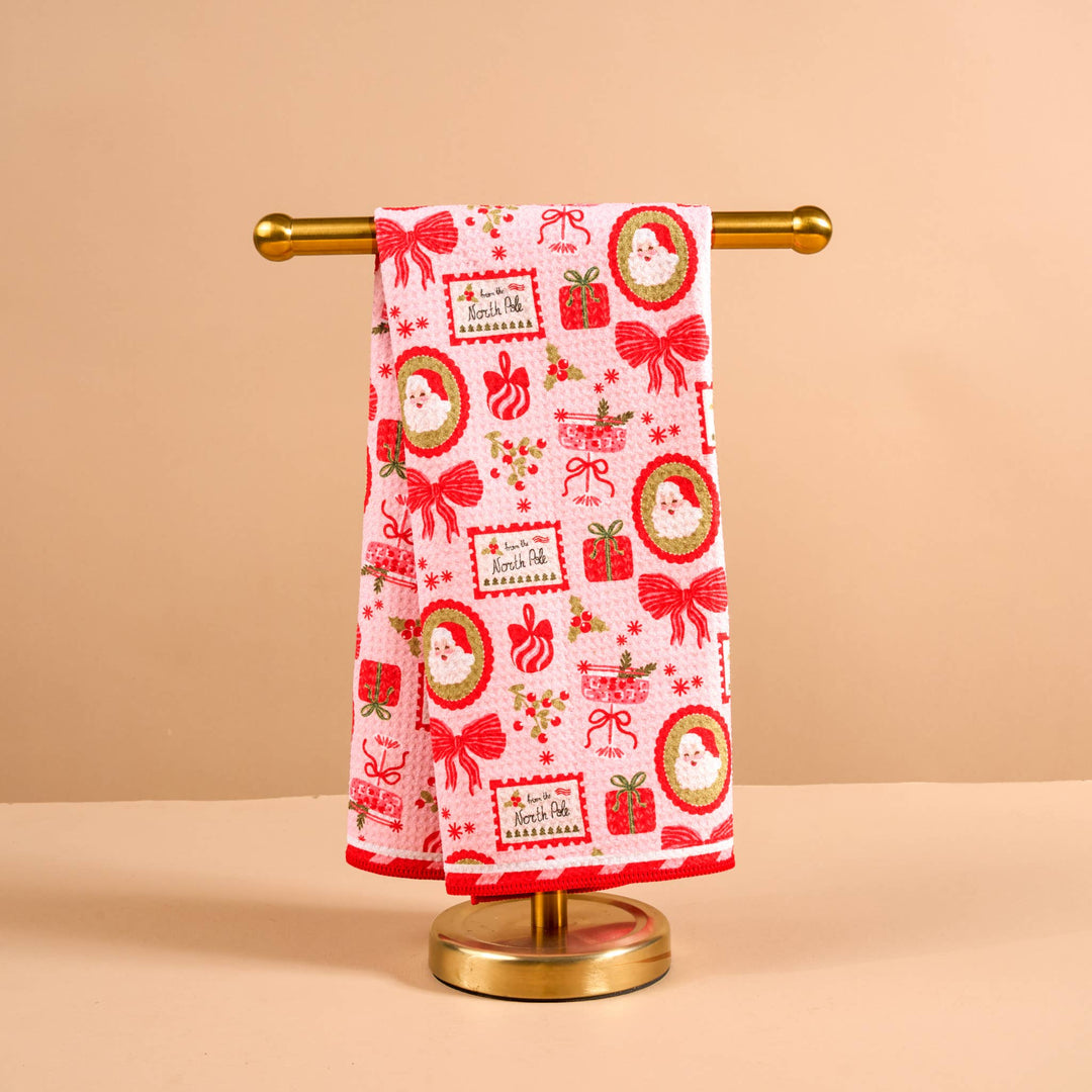 Holiday Waffle Tea Towel - Mistletoe Magic by The Darling Effect