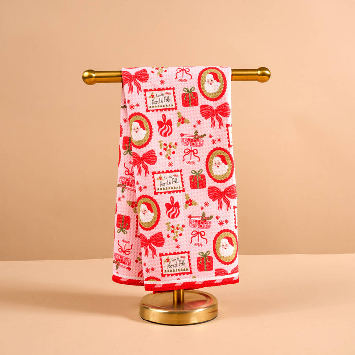 Holiday Waffle Tea Towel - Mistletoe Magic by The Darling Effect