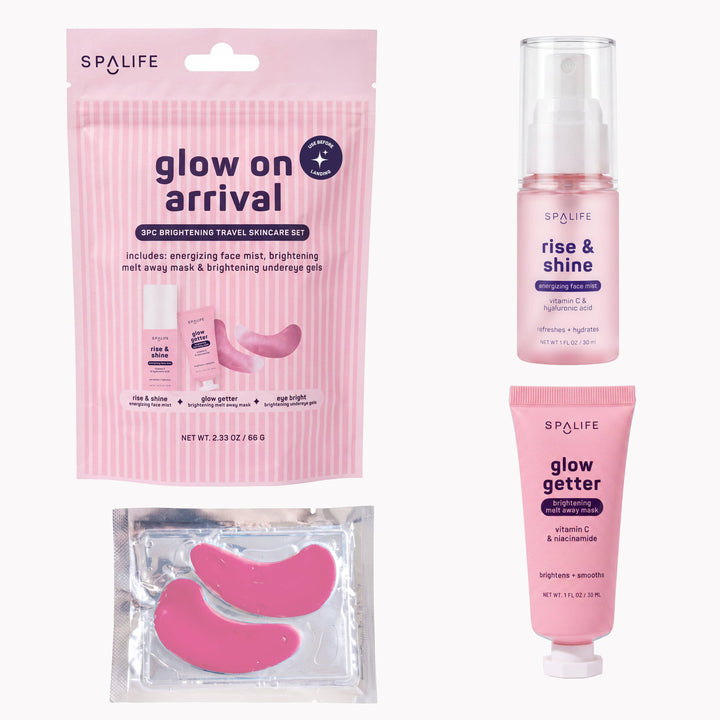 Glow On Arrival Brightening Travel Skincare Kit