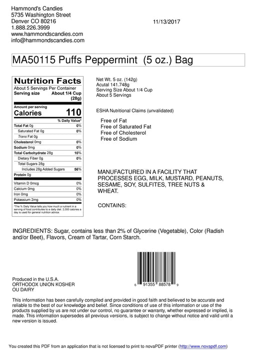 Classic Peppermint Puff Candies