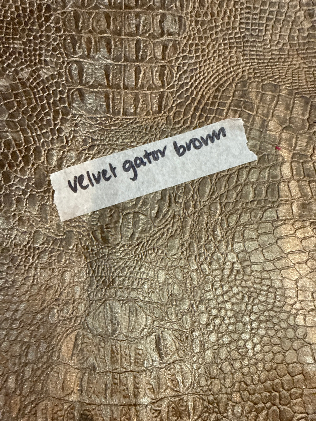 MJ TX PREPO SINGLE LADIES: Velvet Gator Brown Mini Top Zip by Makeup Junkie (Ships in 3-4 Weeks)