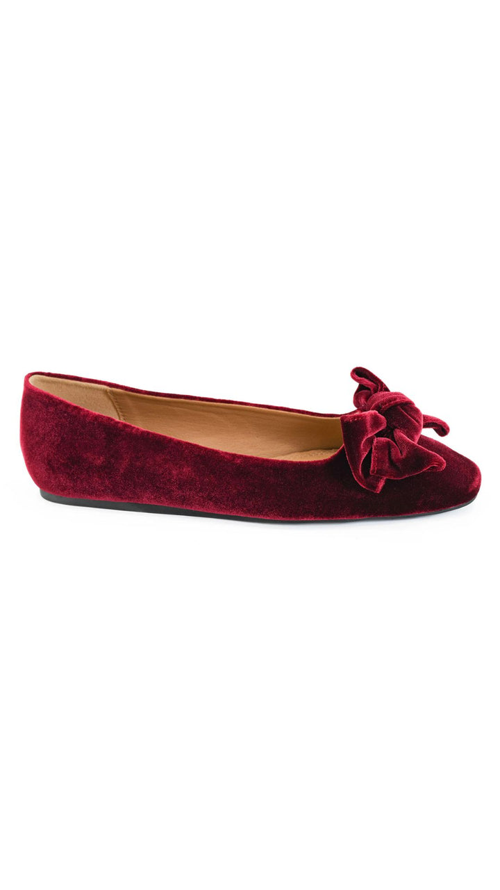 Sugar Rush Flats - Burgundy Velvet by Corkys