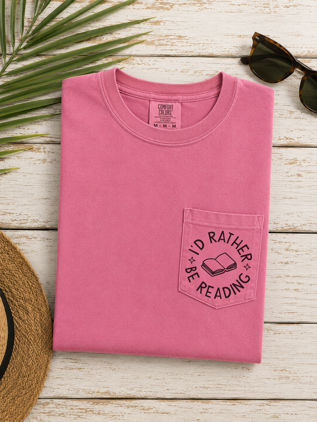 by PrepO: 'I'd Rather Be Reading' Pocket Tee by Prep Obsessed (Ships in 1-2 Weeks)