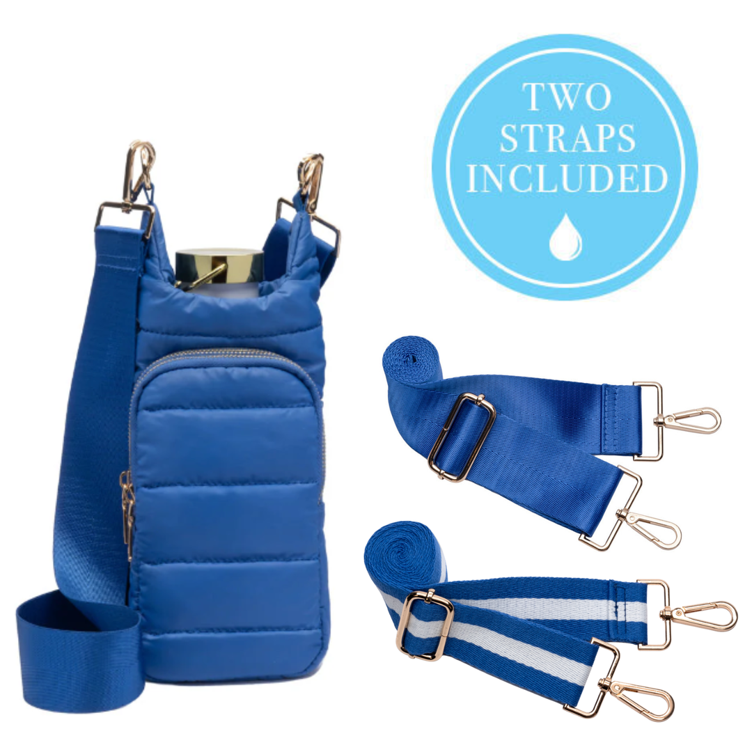 JUNE MARKET: Lapis HydroBag with Solid Strap and Striped Strap Bundle by Wanderfull (Ships in 2-3 Weeks)