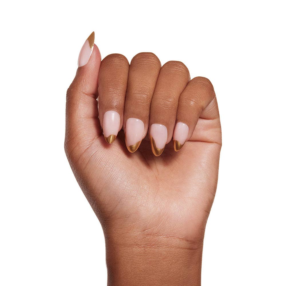 Golden Touch Short Almond Press-On Nails by Glamnetic
