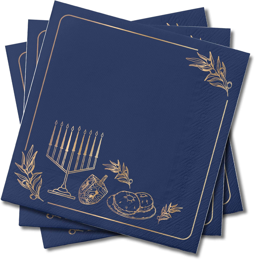 Navy Chanukah Napkins