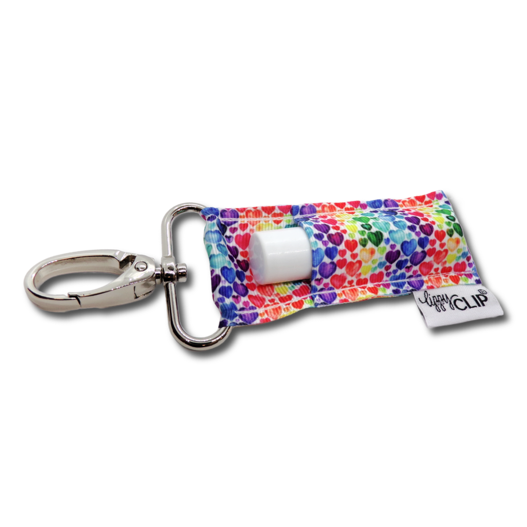 Rainbow Hearts LippyClip® Lip Balm Holder (PREORDER: Ships in 2-3 Weeks)