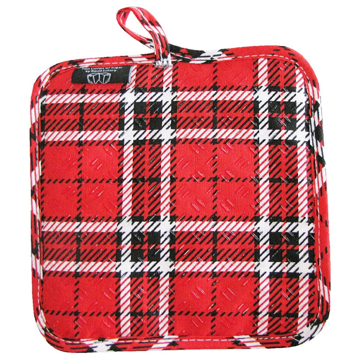 Red Plaid Silli Hottie Pot Holder