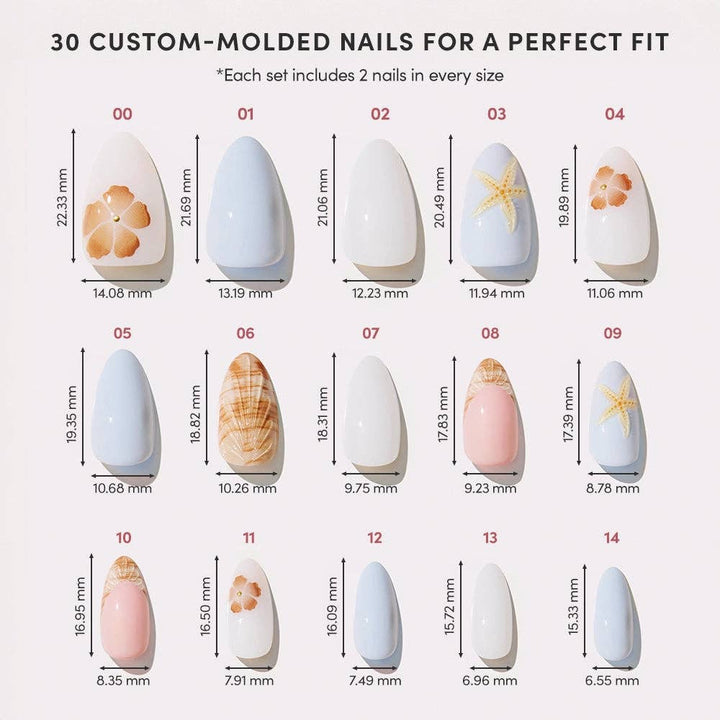 Sea Star Press-On Nails by Glamnetic
