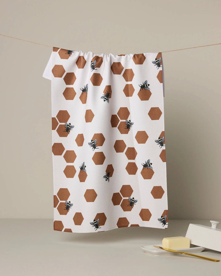 Busy Buzzin Tea Towel by Geometry