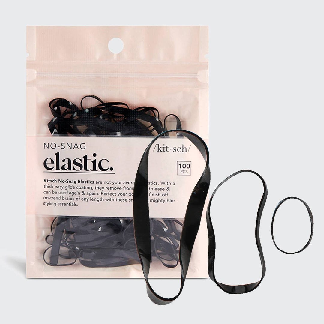 No-Snag Hair Elastic 100pc - Black