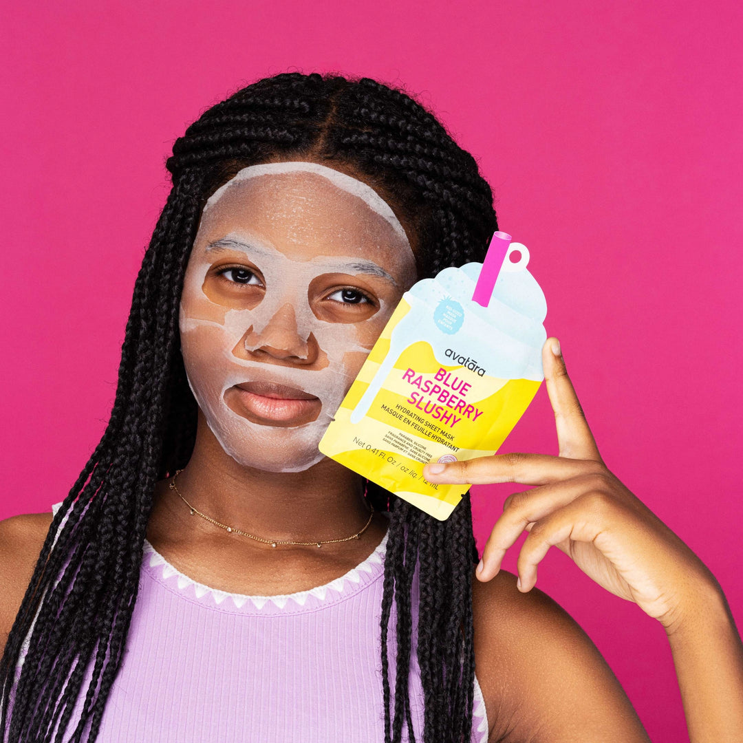Slushy Kid's Face Mask - Blue Raspberry