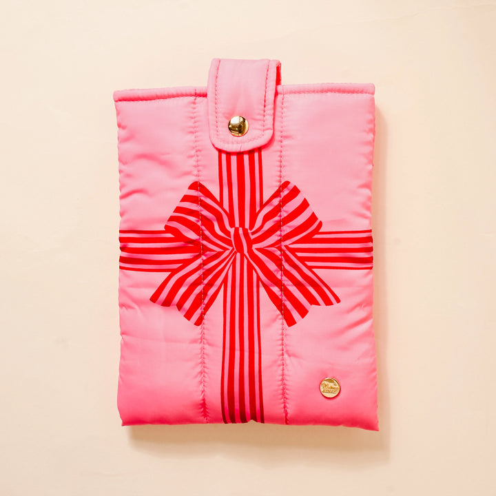 Holiday Gift Bow Red Pillowed Book Cover by the Darling Effect