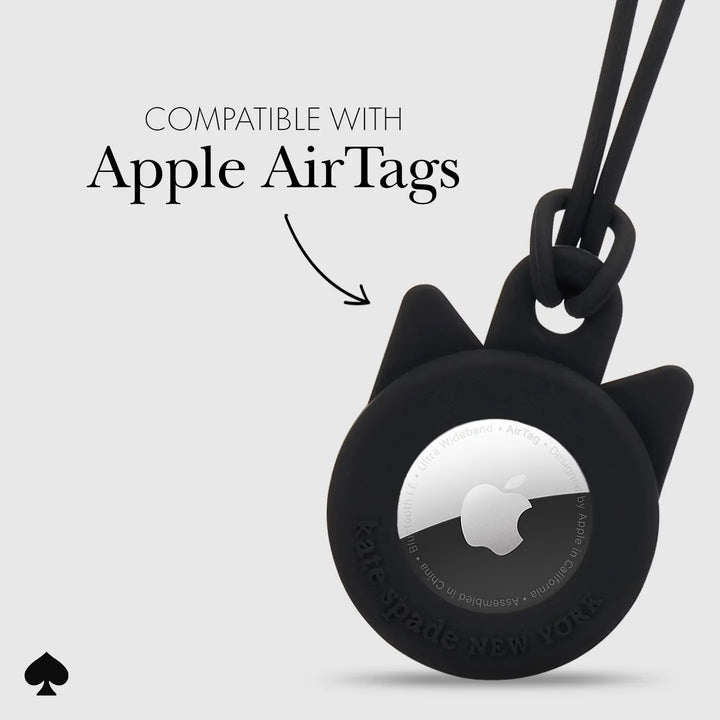 PREORDER: AirTag Keychain Case - Kate Spade Black Cat by Case-Mate (Ships in 2-3 Weeks)